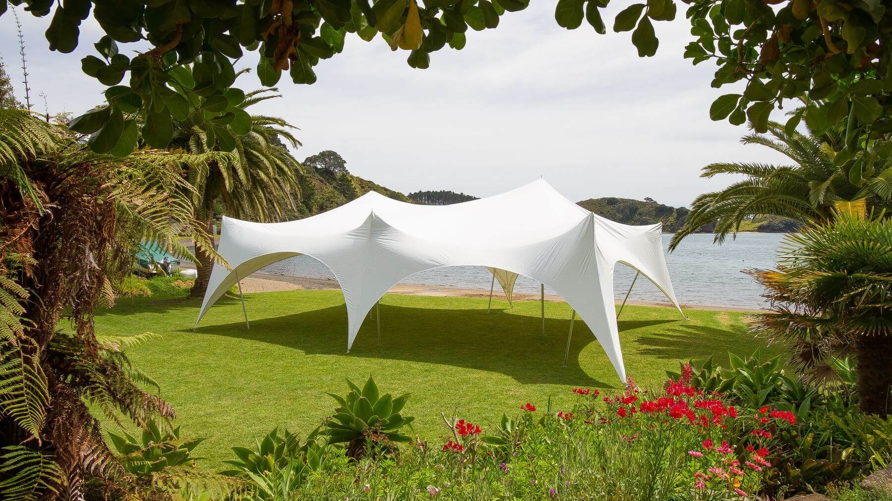 11.5 x 8.5m Capri Marquee on Beach