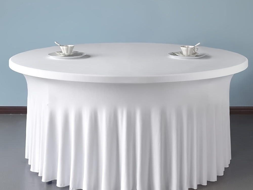 Round Table with Stretch Tablecloth