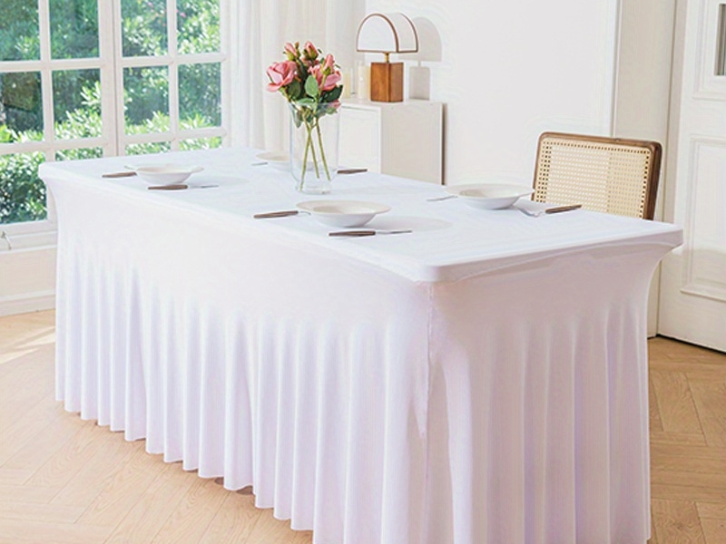 Trestle Table with Stretch Tablecloth